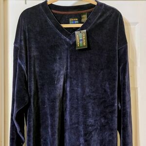 NWT Colours by Alexander Julian navy blue v-neck pullover